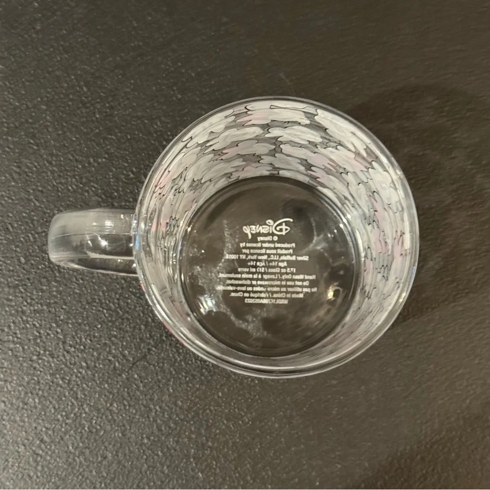 Rare Walt Disney Minnie Mouse Clear Glass Mug GUC